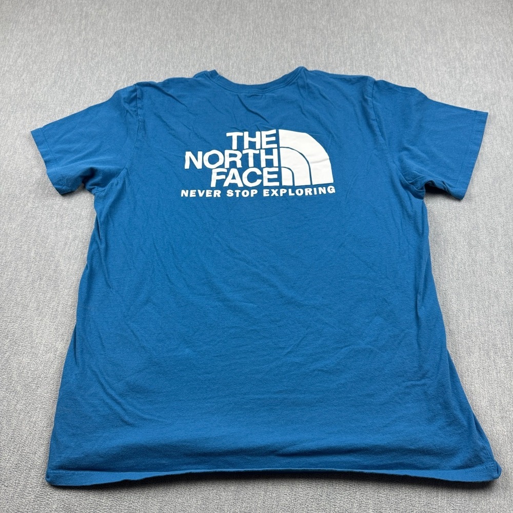 The North Face T Shirt Mens XL Blue Simple Dome Short Sleeve Logo‎ Tee Outdoor